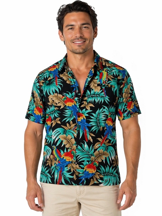 pacific company Other - Pacific Company Men’s Hawaiian shirt Medium Floral Beach Parrot Print Magnum PI
